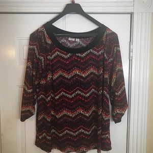 3/4 sleeve dress blouse